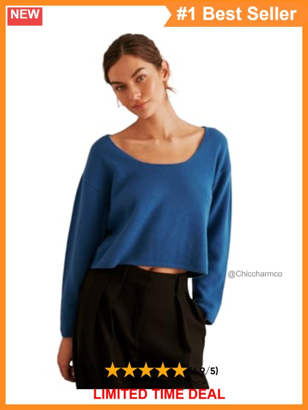 100% Cashmere Reversible Boatneck Sweater Pullover Relaxed Fit